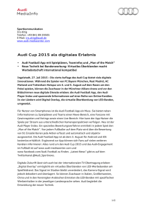 Audi Cup 2015 als digitales Erlebnis