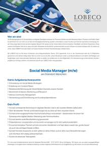 Social Media Manager (m/w)