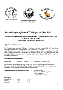 Ausstellungsreglement Thüringerzüchter Klub
