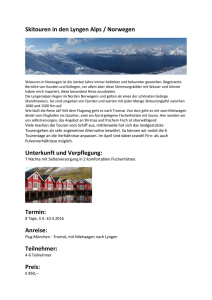 Skitouren in den Lyngen Alps / Norwegen Unterkunft und Verpflegung