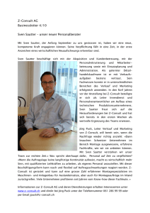 Z-Consult AG Businessletter 4/10 Sven Sautter – unser neuer