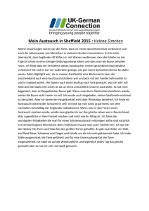 Mein Austausch in Sheffield 2015 : Helena Simchen