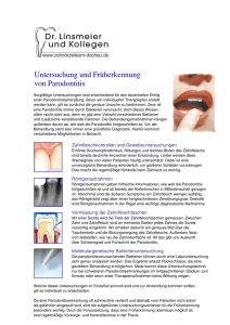 Untersuchung und Früherkennung von Parodontitis