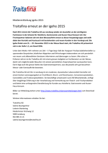Traitafina erneut an der igeho 2015