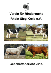 Geschäftsbericht 2015 - Züchterzentrale Rhein-Sieg