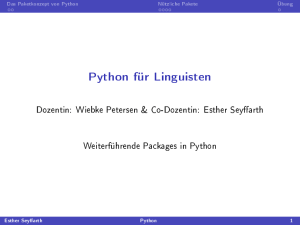 Python-Packages und praktische Übung