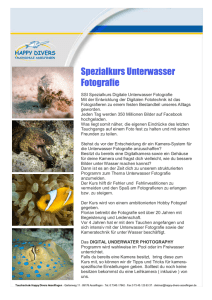 Spezialkurs Unterwasserfotografie
