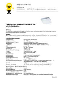 Produktdatenblatt - LED Direkthandel WB GmbH