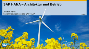 SAP HANA – Architektur und Betrieb