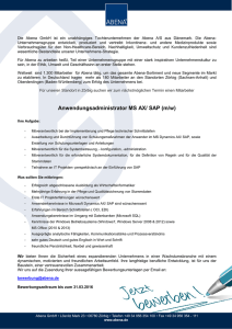 Anwendungsadministrator MS AX/ SAP (m/w)
