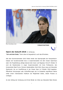 Opern der Zukunft 2018: 8. Vorlesung