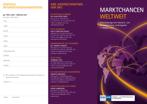 marktchancen weltweit - Niederrheinische IHK Duisburg