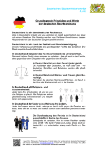Bayerisches Staatsministerium der Justiz Grundlegende Prinzipien