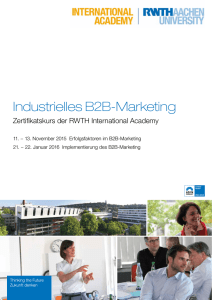 Industrielles B2B-Marketing - RWTH International Academy