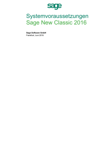 Systemvoraussetzungen Sage New Classic 2016