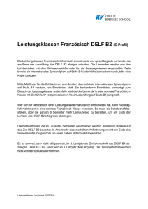Leistungsklassen Französisch DELF B2 (E-Profil)