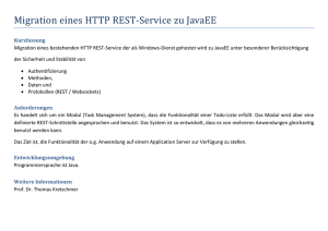Migration eines HTTP REST-Service zu JavaEE