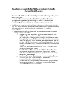 Reisekostenvorschrift des AStA der Carl von Ossietzky Universität