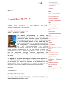 Newsletter 02-2015 - und Stadtmarketing Deutschland eV