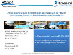 Allgemeines zum Störfallmanagement an der Ruhr