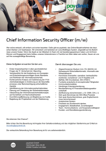 Chief Information Security Officer (m/w)