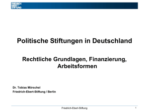 Politische Stiftungen in Deutschland - Friedrich-Ebert