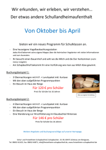 Von Oktober bis April - Freizeitheim Schapbachhof