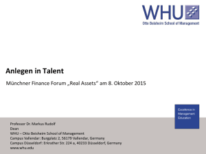 Anlegen in Talent - Münchner Finance Forum eV