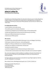 Stellenausschreibung Museumsleiter