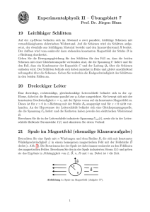 Experimentalphysik II – ¨Ubungsblatt 7 19 Leitfähiger Schlitten 20