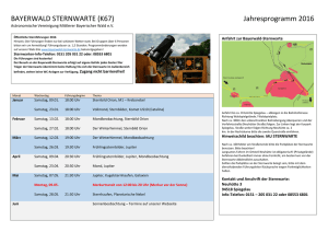 Jahresprogramm 2016 - bayerwald