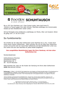 schuhtausch - Golfshop mygolfoutlet.de
