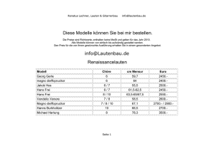 Diese Modelle können Sie bei mir bestellen. info@Lautenbau.de