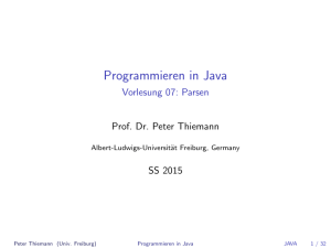 Programmieren in Java - Universität Freiburg