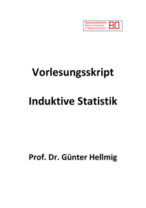 Vorlesungsskript Induktive Statistik