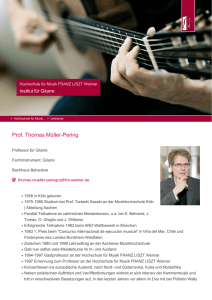 Prof. Thomas Müller-Pering - Hochschule für Musik FRANZ LISZT