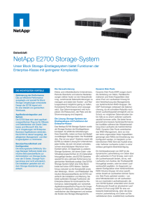 NetApp E2700 Serie Datenblatt