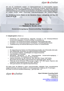 Senior Berater (m/w) - Alper & Schetter Consulting GmbH