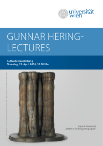 gunnar hering- lectures - Institut für Byzantinistik und Neogräzistik