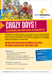 crazy days - Hotel Hohenfels