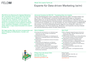Experte für Data-driven Marketing