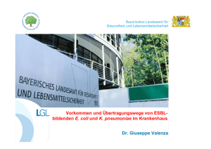 Vorkommen und Übertragungswege von ESBL