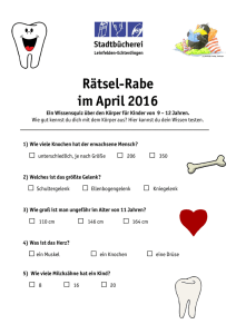 Rätsel-Rabe im April 2016 - Leinfelden