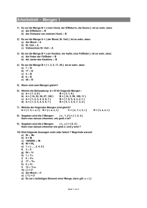 Arbeitsblatt – Mengen 1