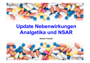 Update Nebenwirkungen Analgetica und NSAR