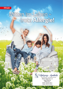 Mitten im Leben – trotz Allergie! - Spitzweg