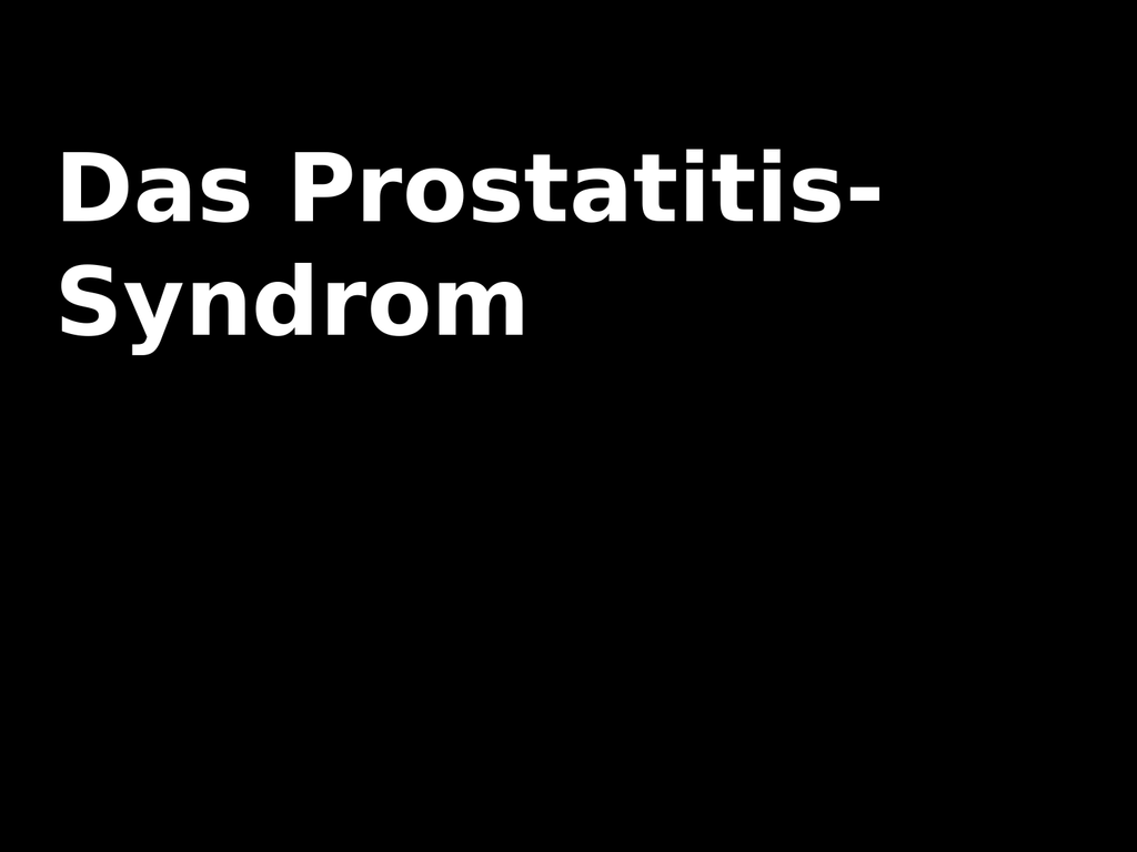 chronische abakterielle prostatitis psa