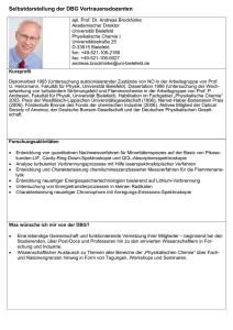 apl. Prof. Dr. Andreas Brockhinke - Deutsche Bunsen