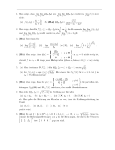 1. Man zeige, dass lim lim f(ξ1,ξ2) und lim lim f(ξ1,ξ2) existieren, lim f