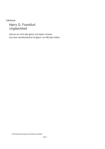 Harry G. Frankfurt: Ungleichheit